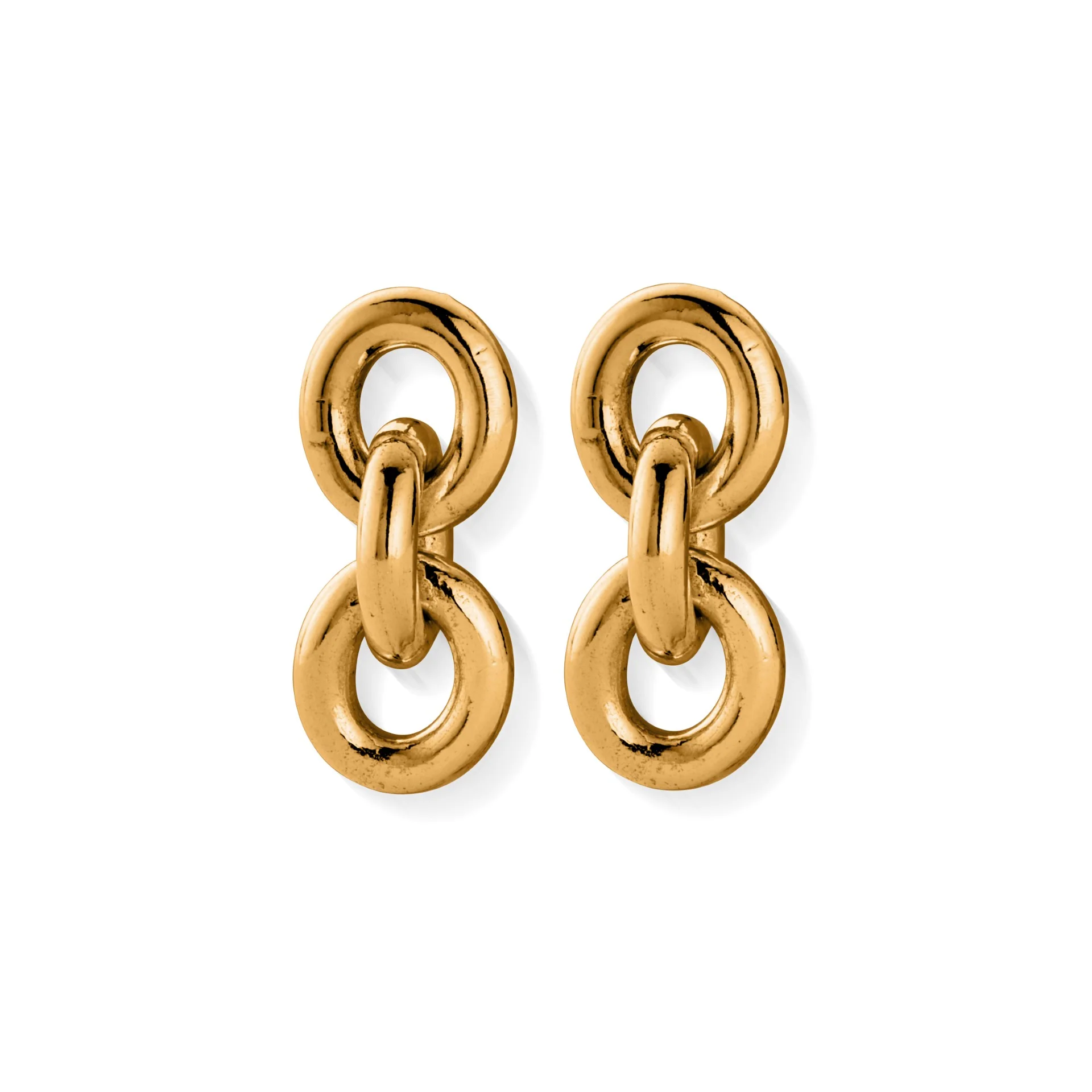 Anchor Chain 3 Link Earrings - Image 3
