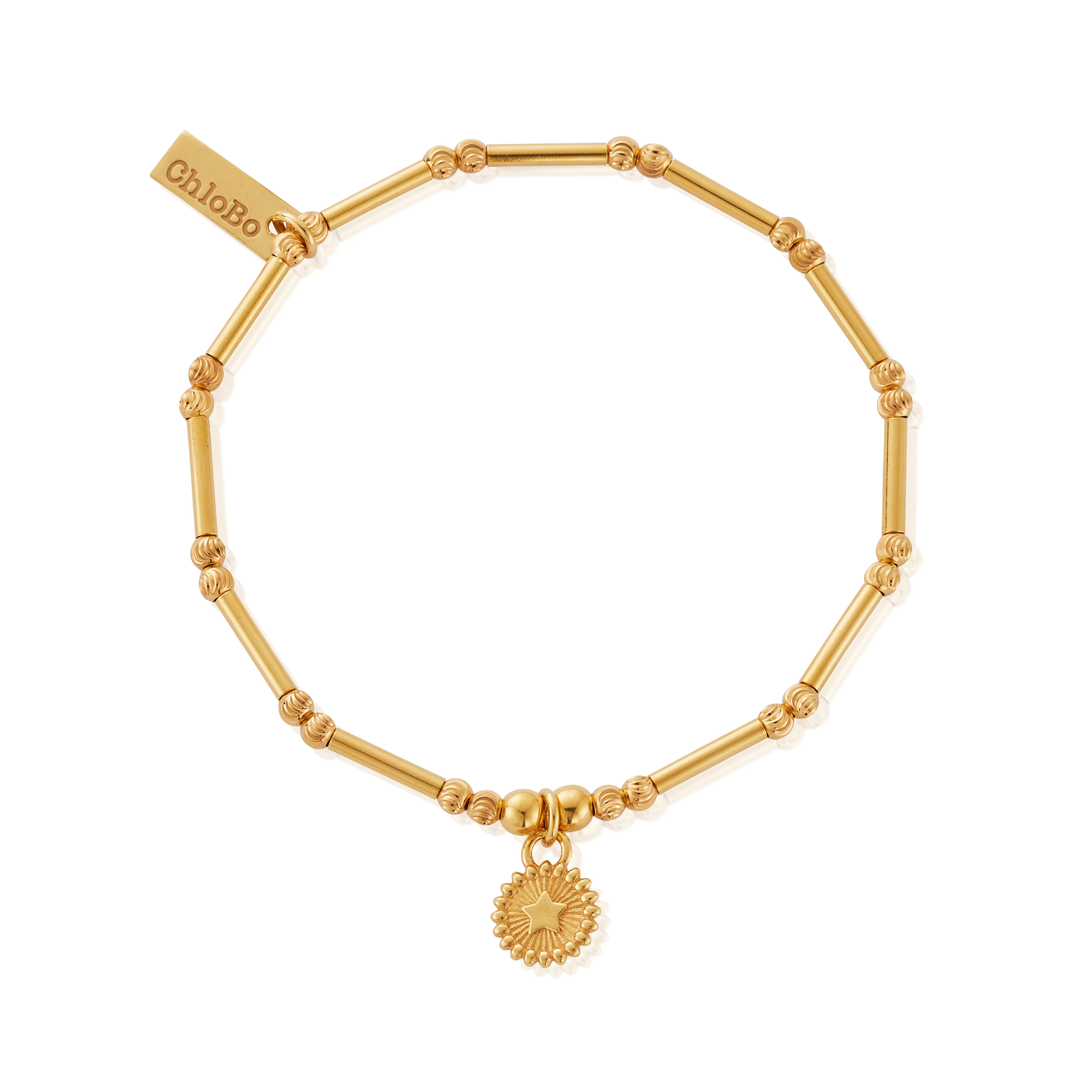 Dainty Moon Cut Sparkle Star Bracelet - Image 3