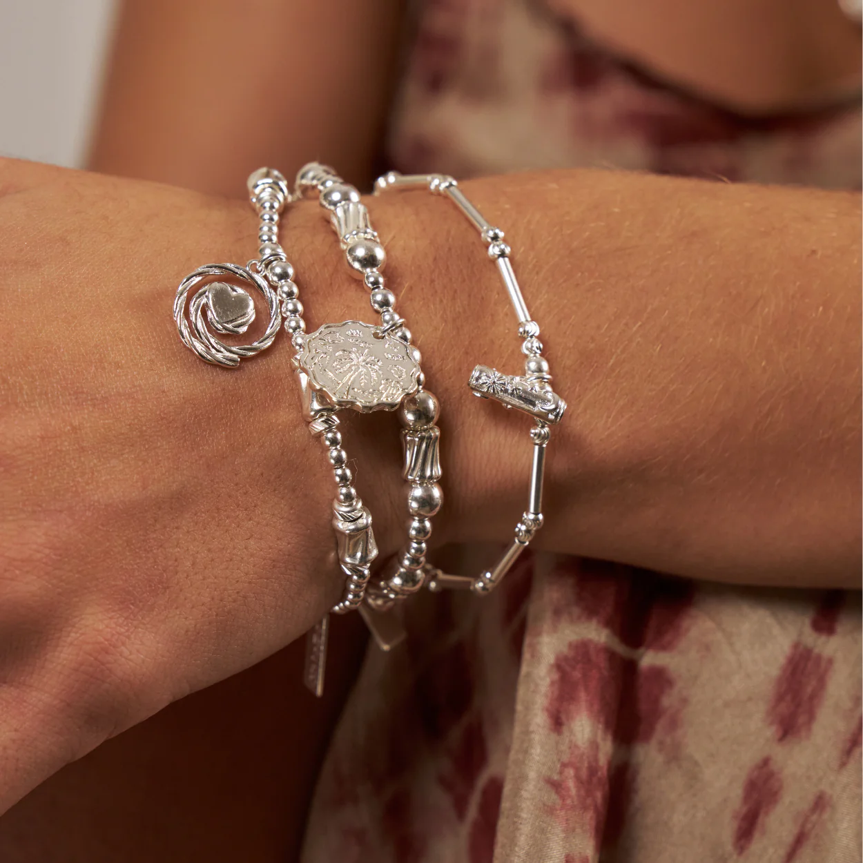 Dainty Moon Cut Sparkle T-Bar Bracelet - Image 2