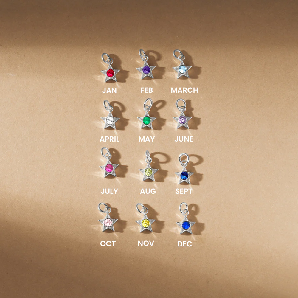 May Mini Star Birthstone Pendant Charm - Image 3