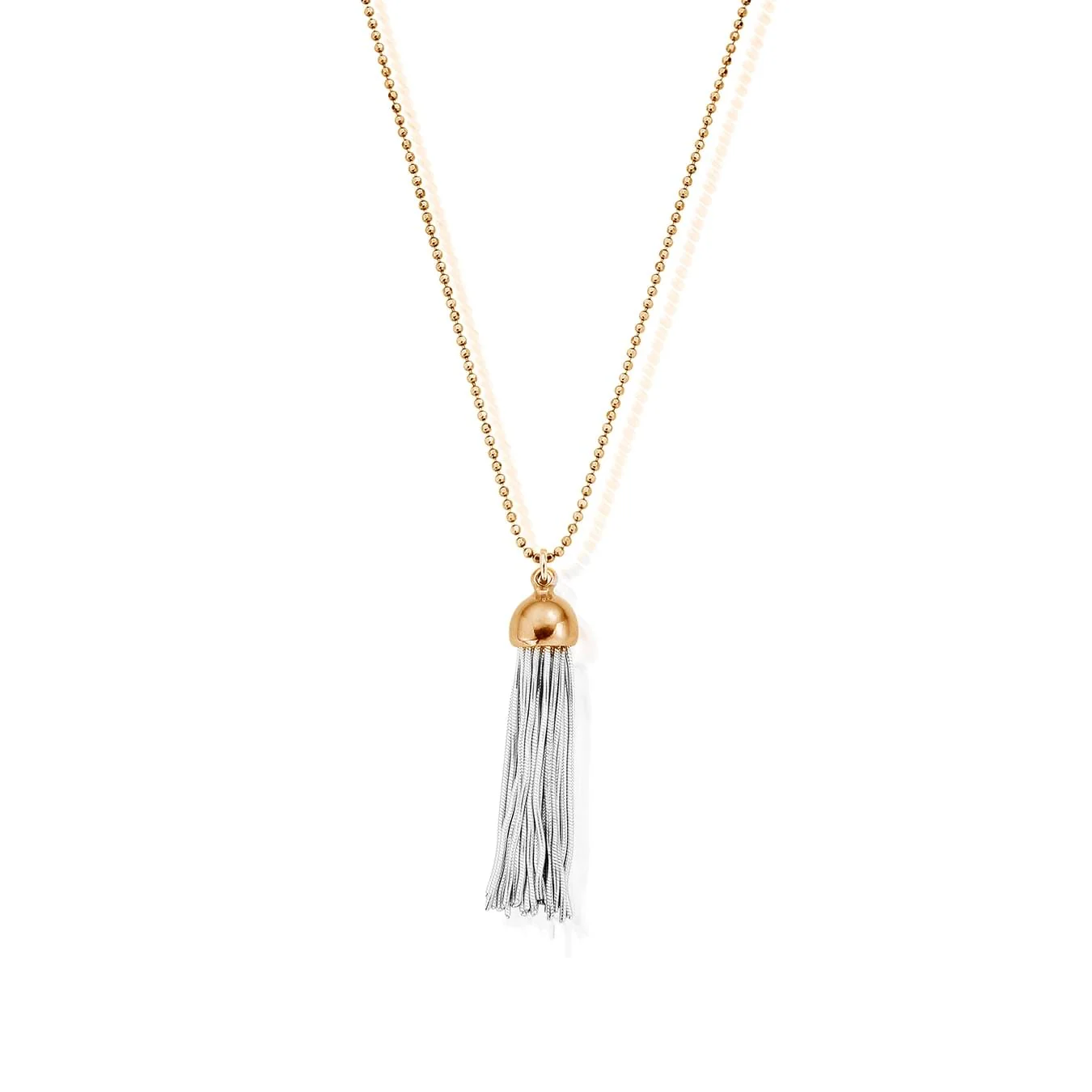 Diamond Cut Chain With Cap Tassel Pendant - Image 5