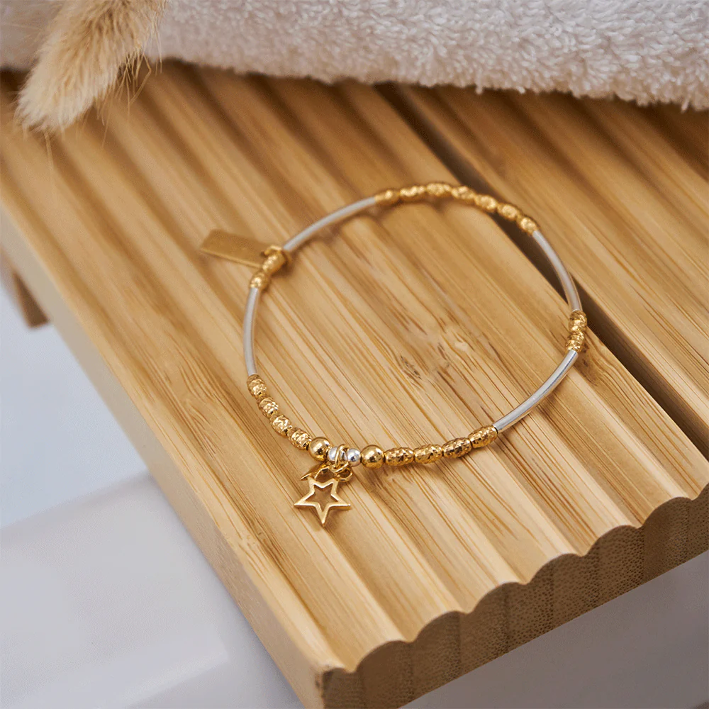 Mixed Metal Double Star Bracelet - Image 2