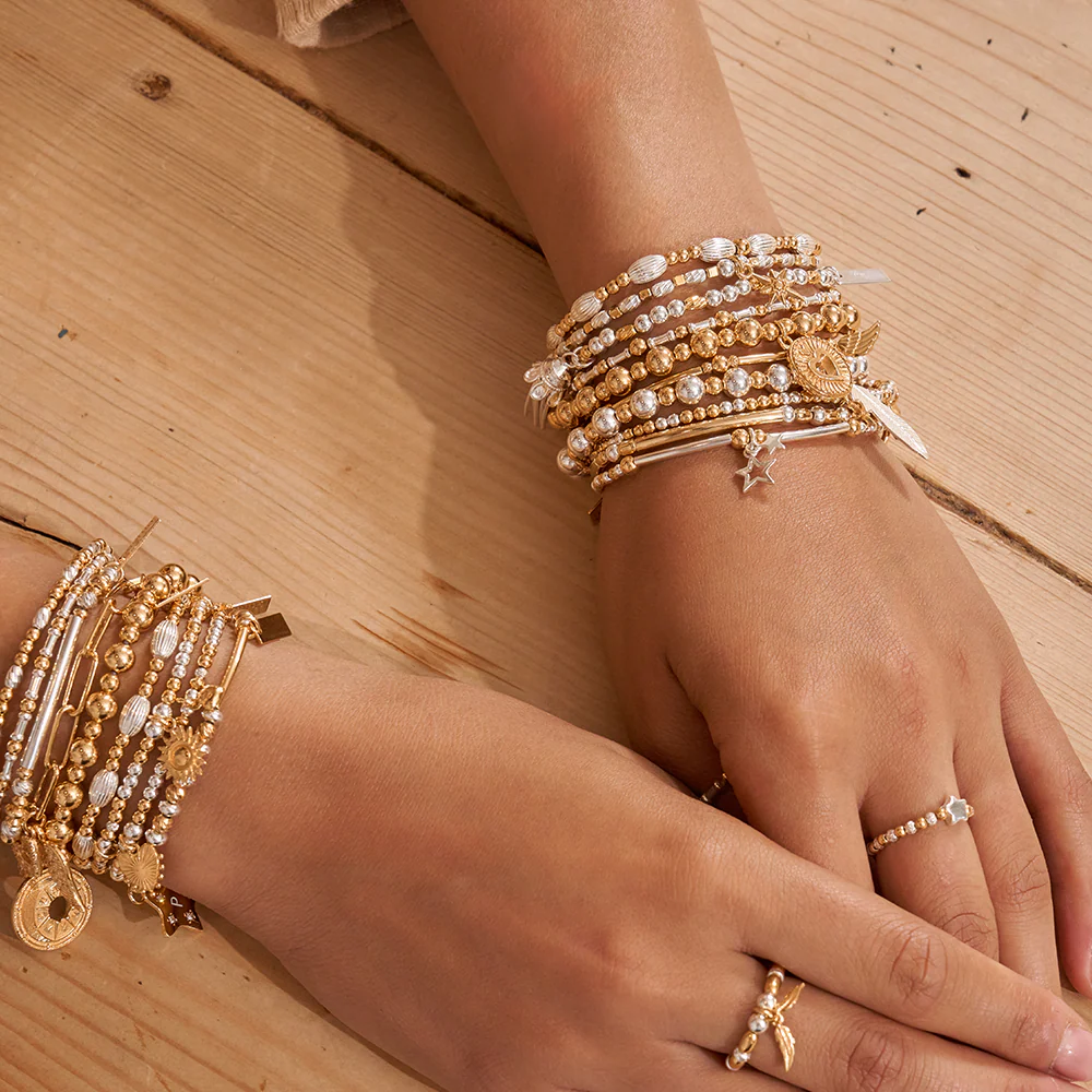 Mixed Metal Double Star Bracelet - Image 3
