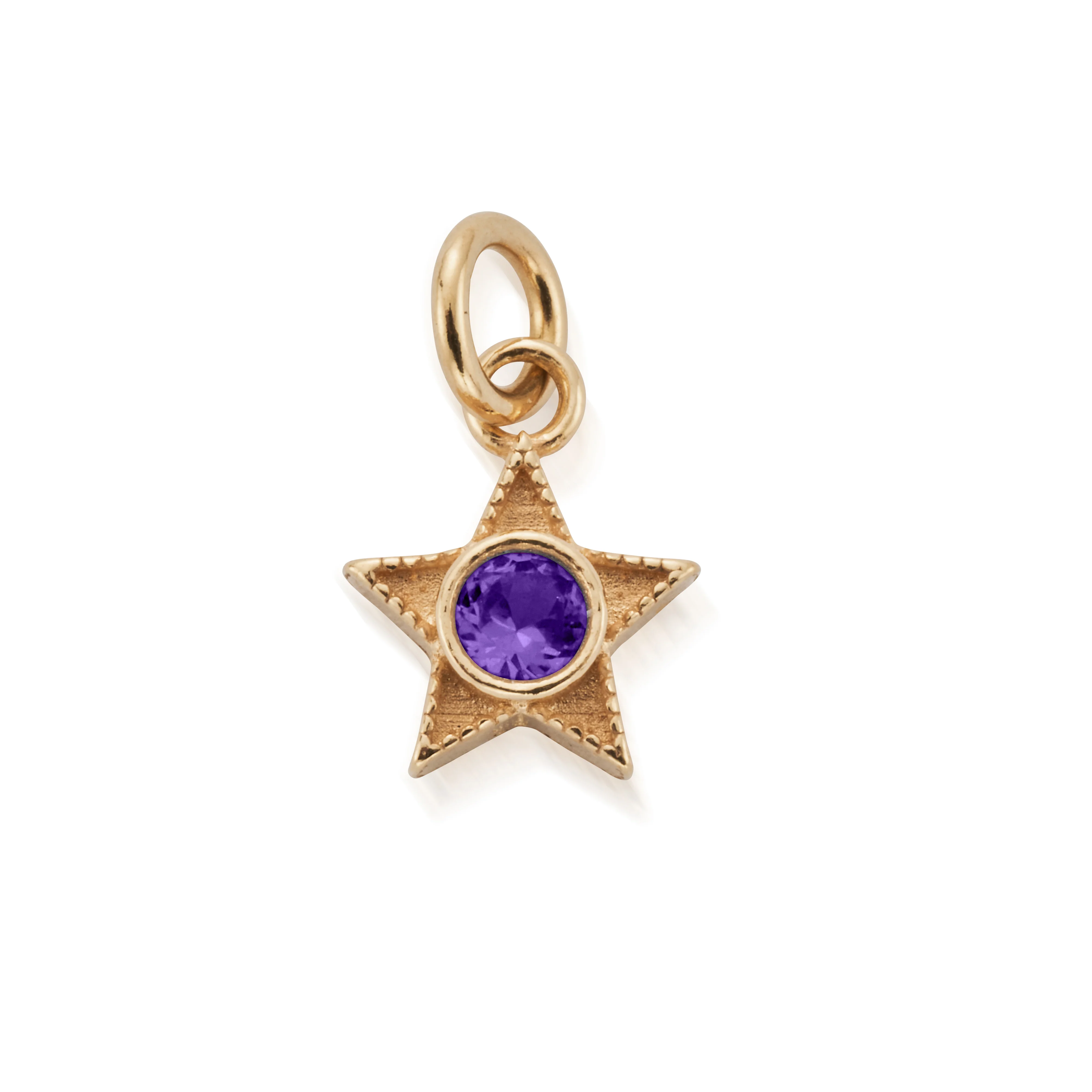 February Mini Star Birthstone Pendant Charm - Image 3