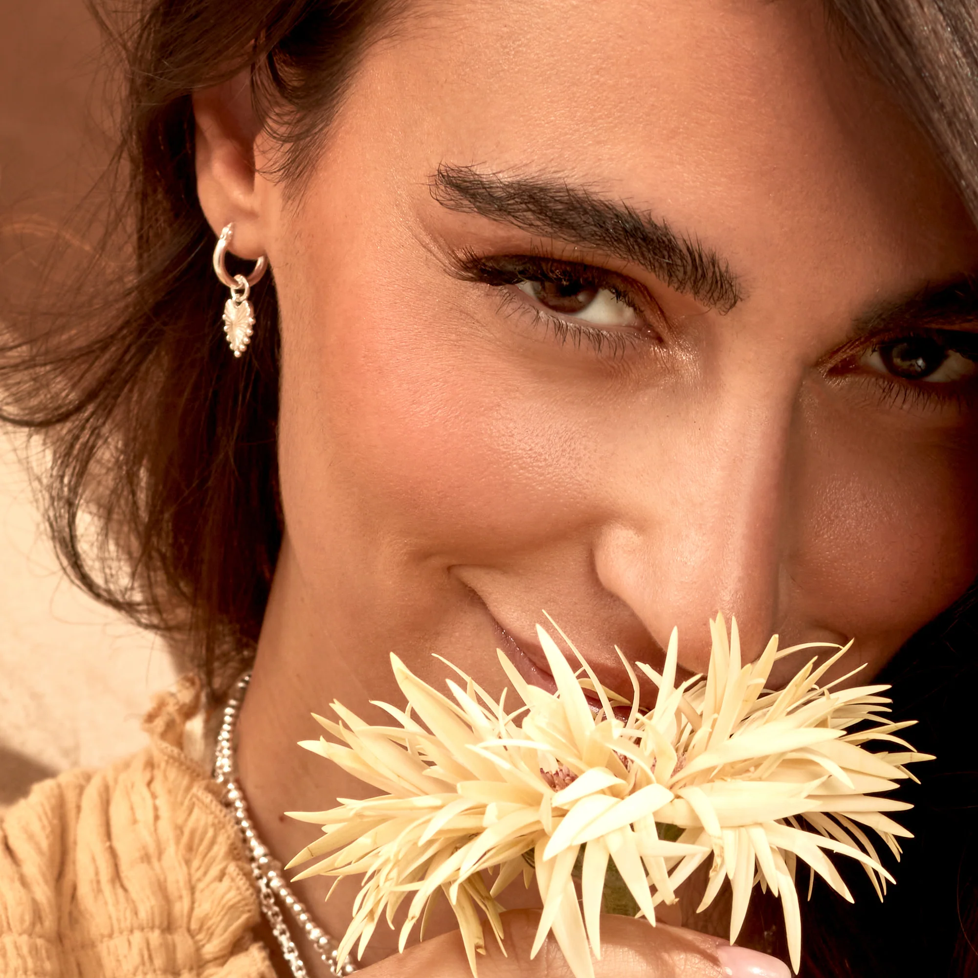Glowing Beauty Small Hoop Earrings - Image 6