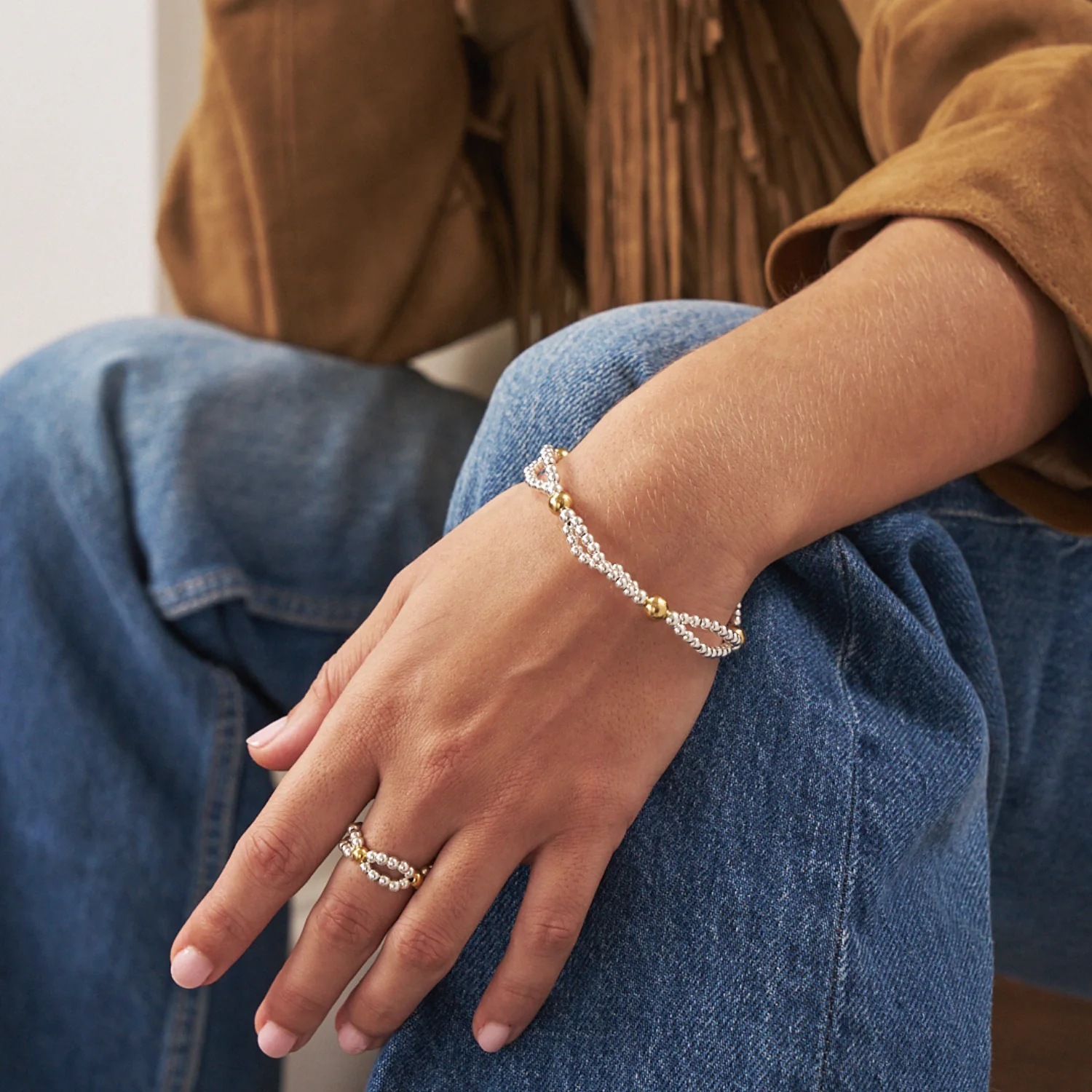 Mixed Metal Entwined Bracelet - Image 3