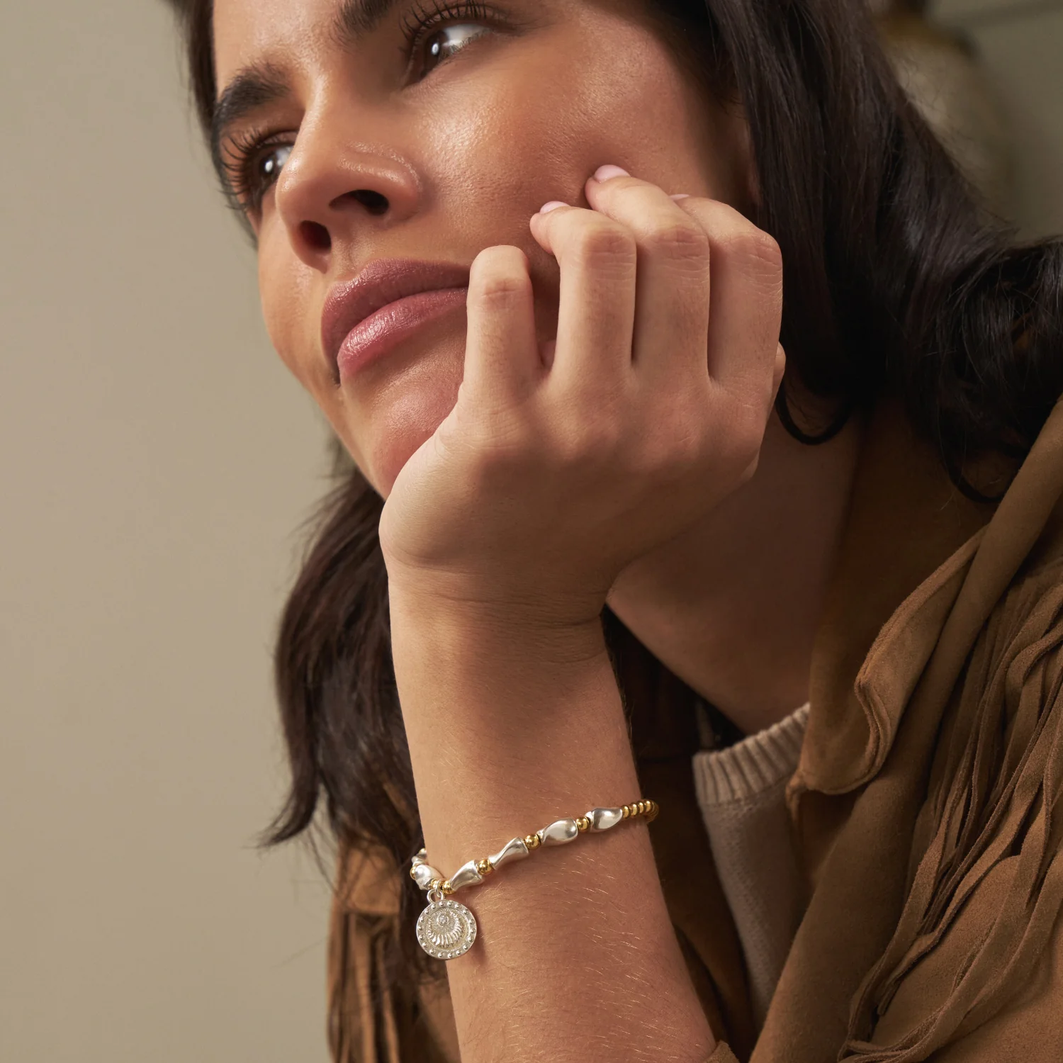 Mixed Metal Rising Woman Bracelet - Image 2