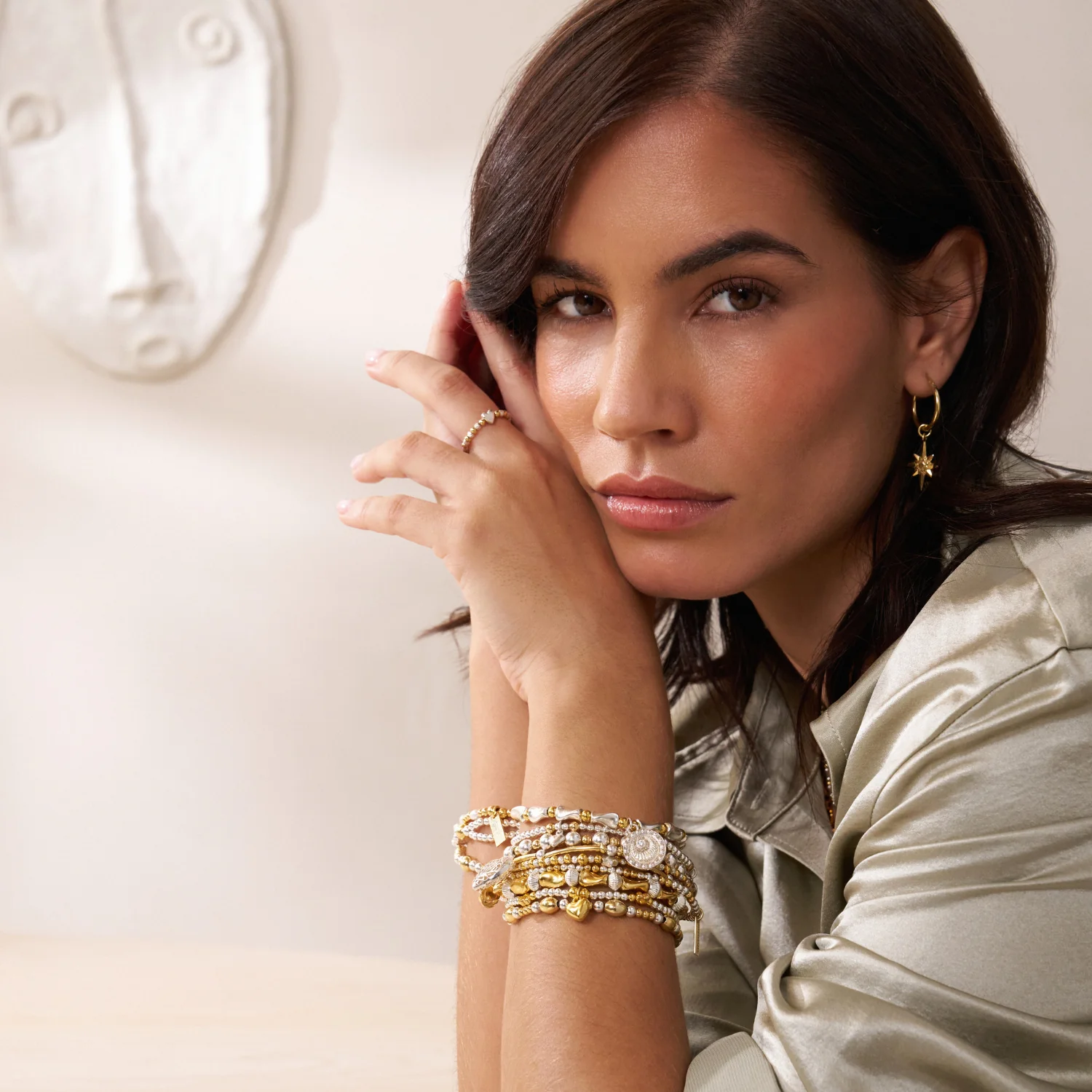 Mixed Metal Rising Woman Bracelet - Image 3
