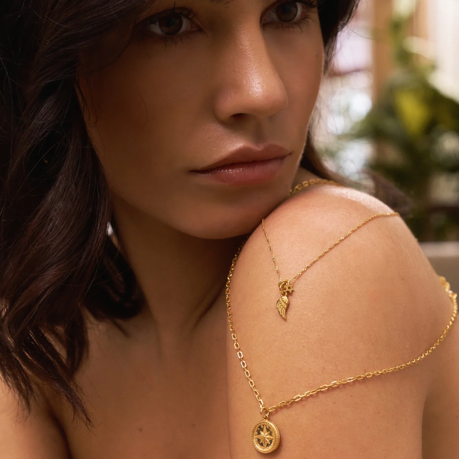 Light Anchor Chain Cosmic Compass Necklace - Image 2