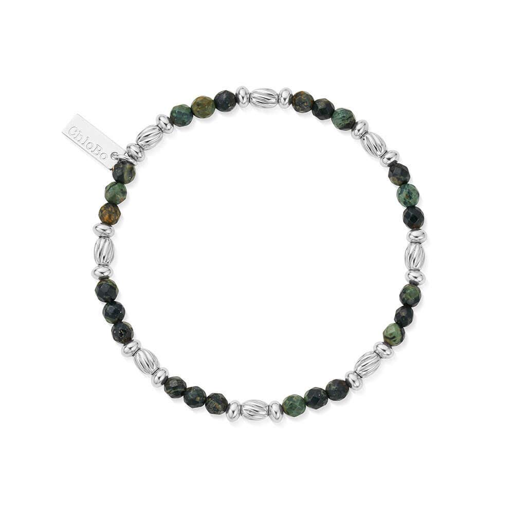 Men's Kambaba Jasper Twisted Rice Bracelet