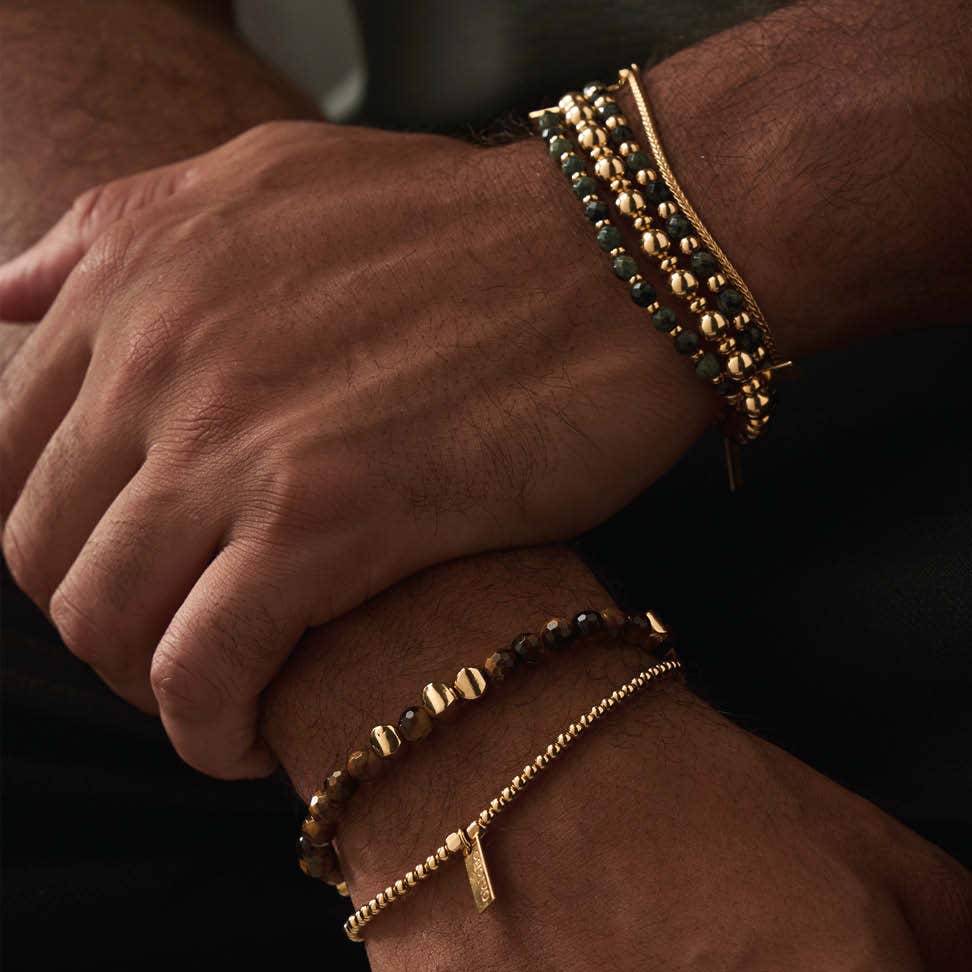 Men's Gold Tiger's Eye Urban Set Of 2 - Image 3