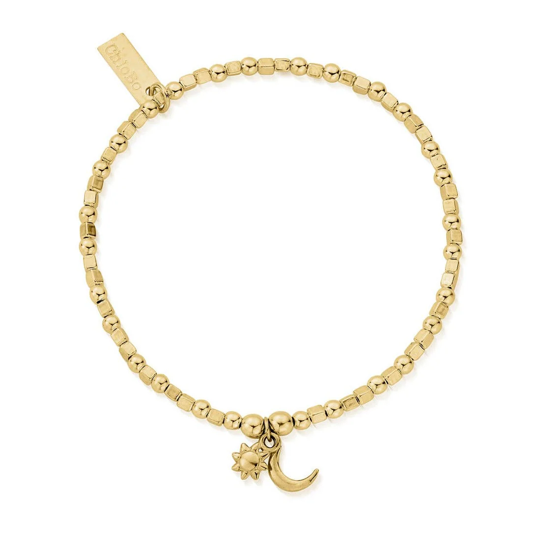 Mini Cube Dainty Moon & Sun Bracelet - Image 4
