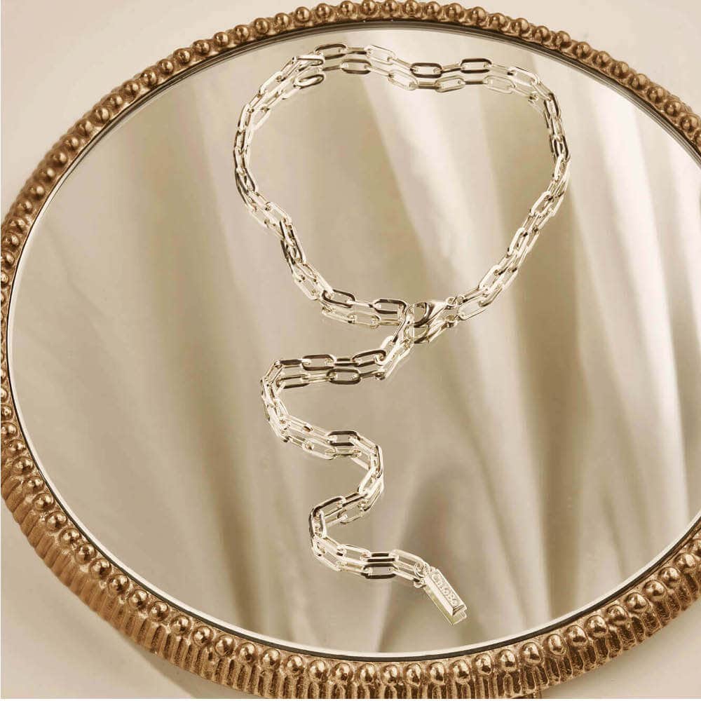 Mini Link Lariat Necklace - Image 2