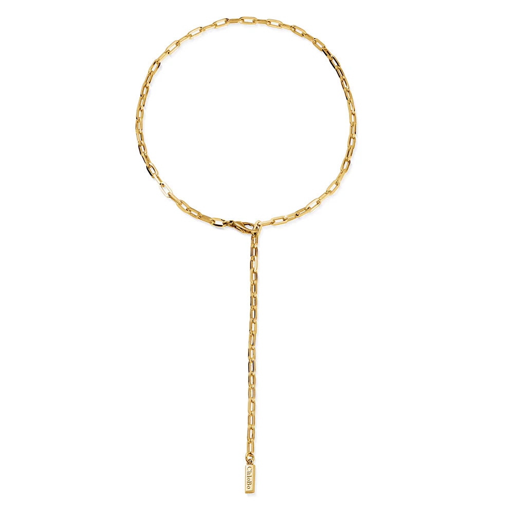 Mini Link Lariat Necklace - Image 3