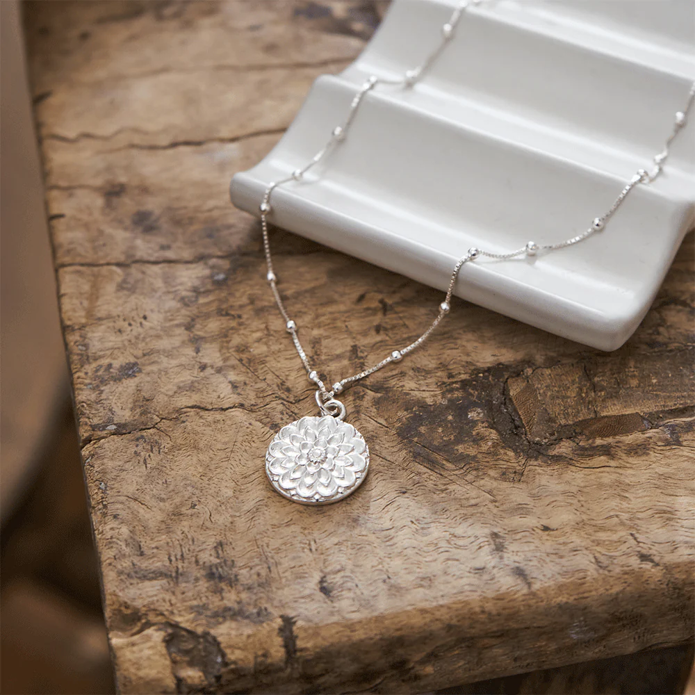 Personalised Bobble Chain Moonflower Necklace - Image 4