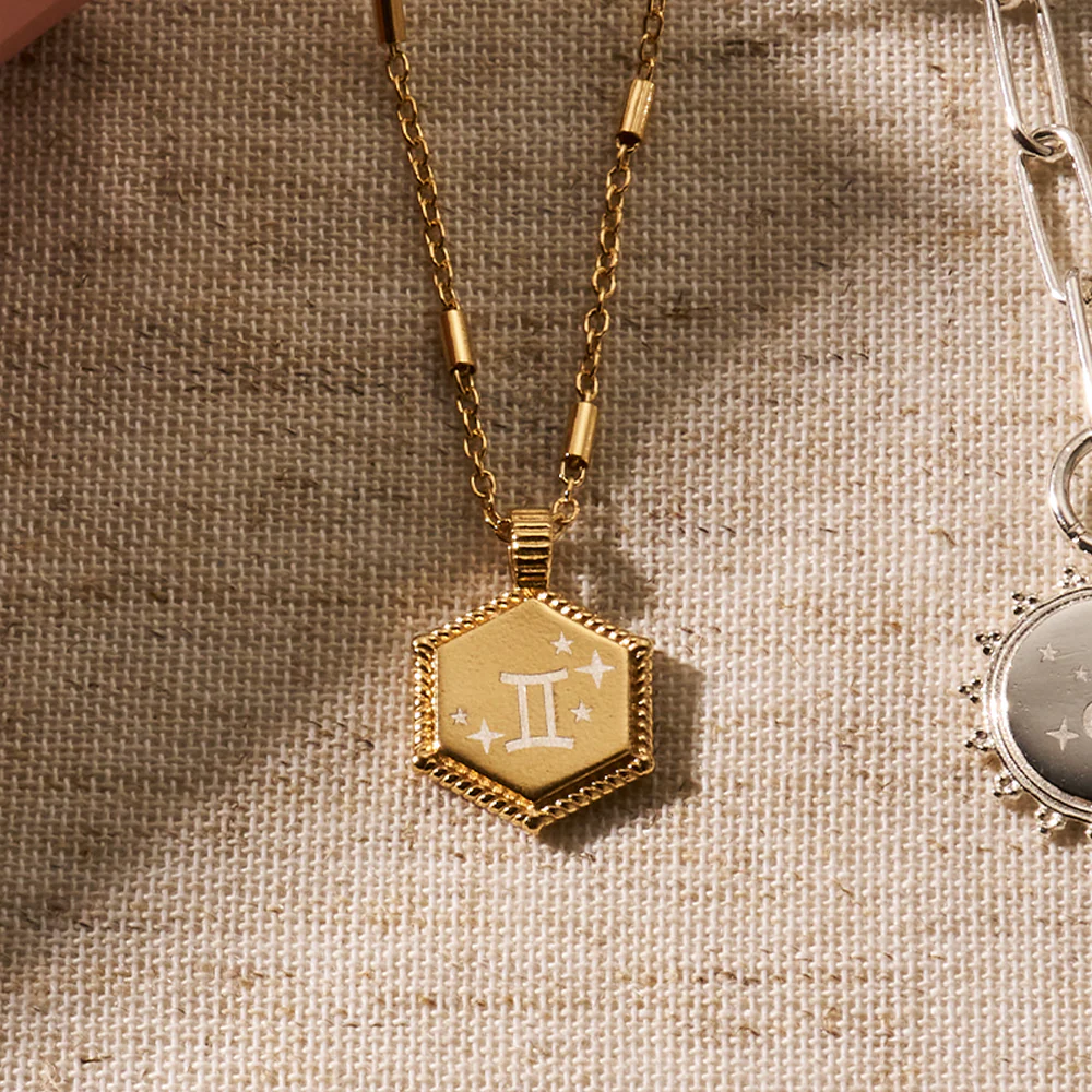 Personalised Hexagon Coin Necklace - Image 10