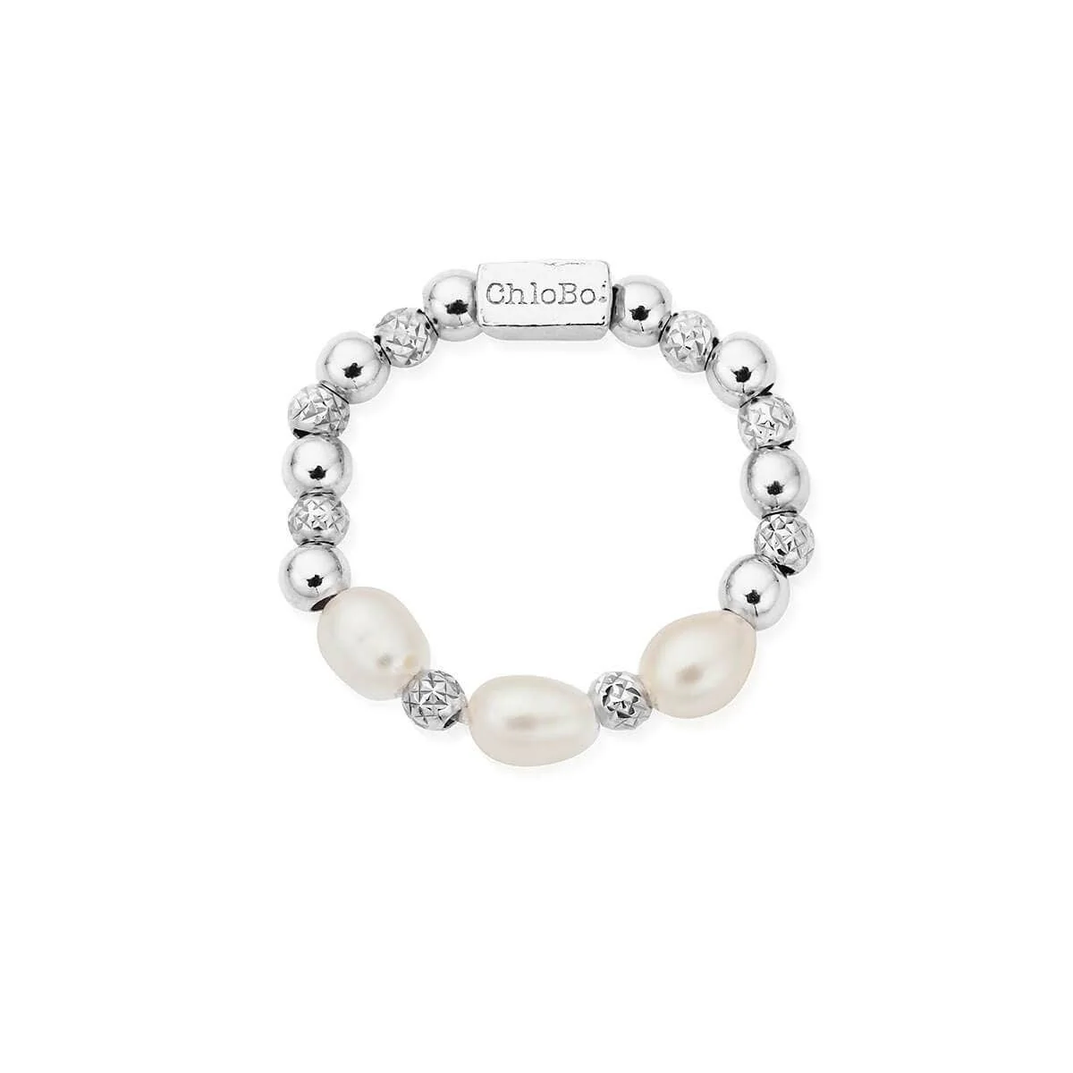 Triple Sparkle Pearl Ring - Image 9